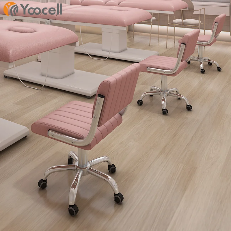 Yoocell professional portable rolling salon stool chair with wheels massage spa hair cutting stools beauty nail chair