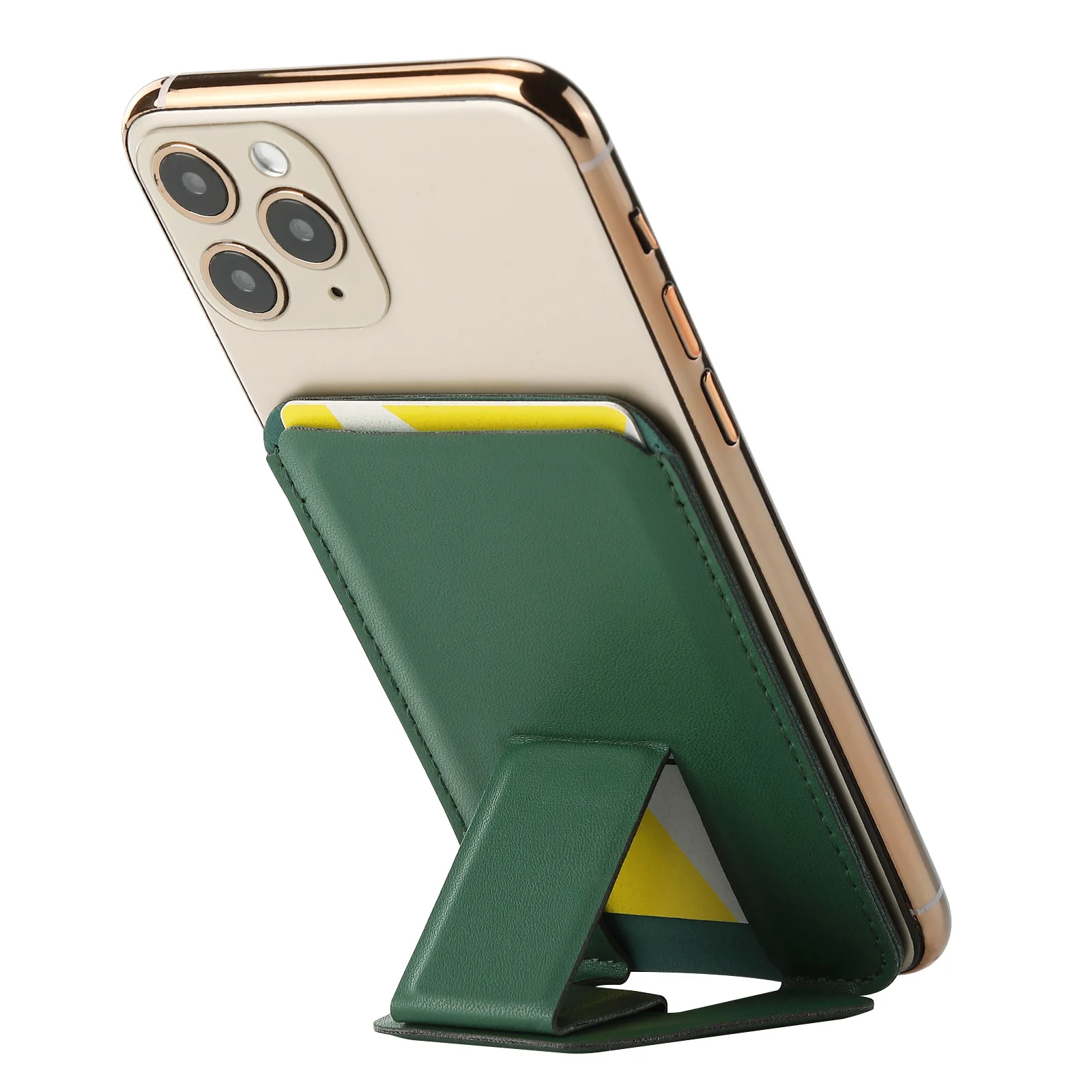 Mobile phone stand Desktop card bag Sticker card bag leather iphone stand can be used repeatedly Spot goods