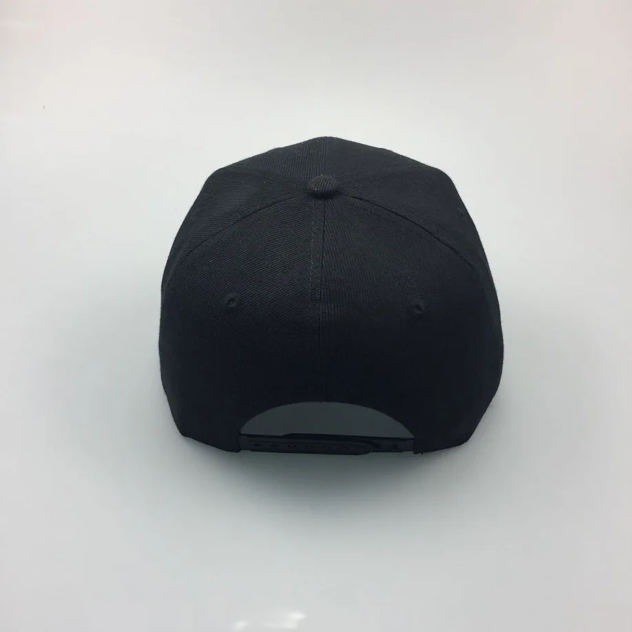 made in china black chapeau  custom flat bill hats wholesale Gold thread embroidery snapback caps hip hop snapback cap
