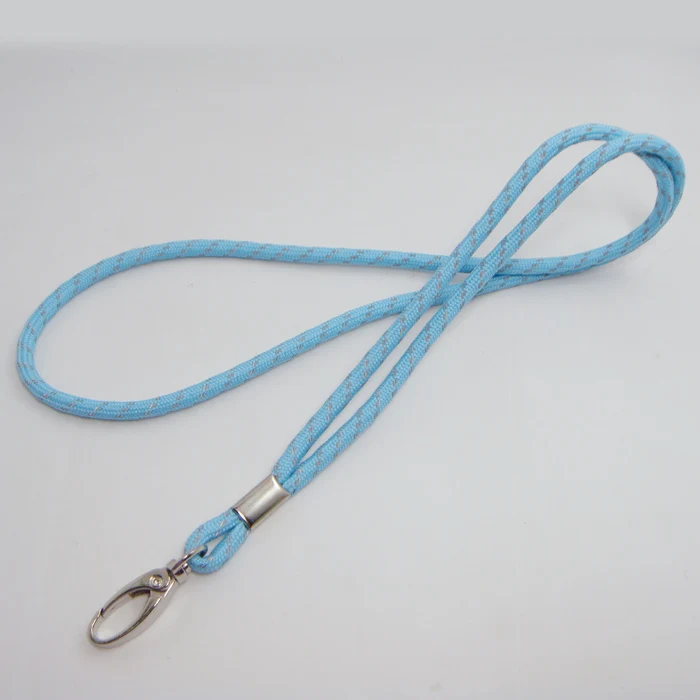 Синий ремешок с круглым вырезом на заказ со светоотражающим шнуром