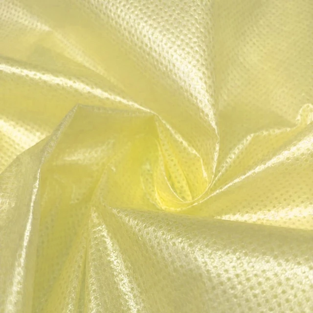 hot sale 1600mm Yellow SS  Grade medical laminate nonwoven fabric/ pp pe fabric