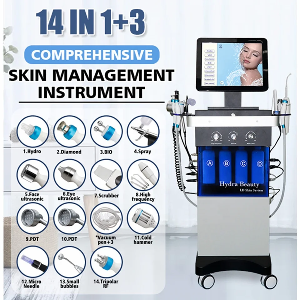 Professional best hydra peel skin oxygen facial microdermabrasion machine