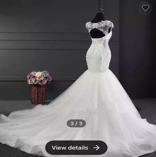 Роскошное свадебное платье-Русалка с открытой спиной сверкающими жемчужинами бусинами и кристаллами кружевное платье