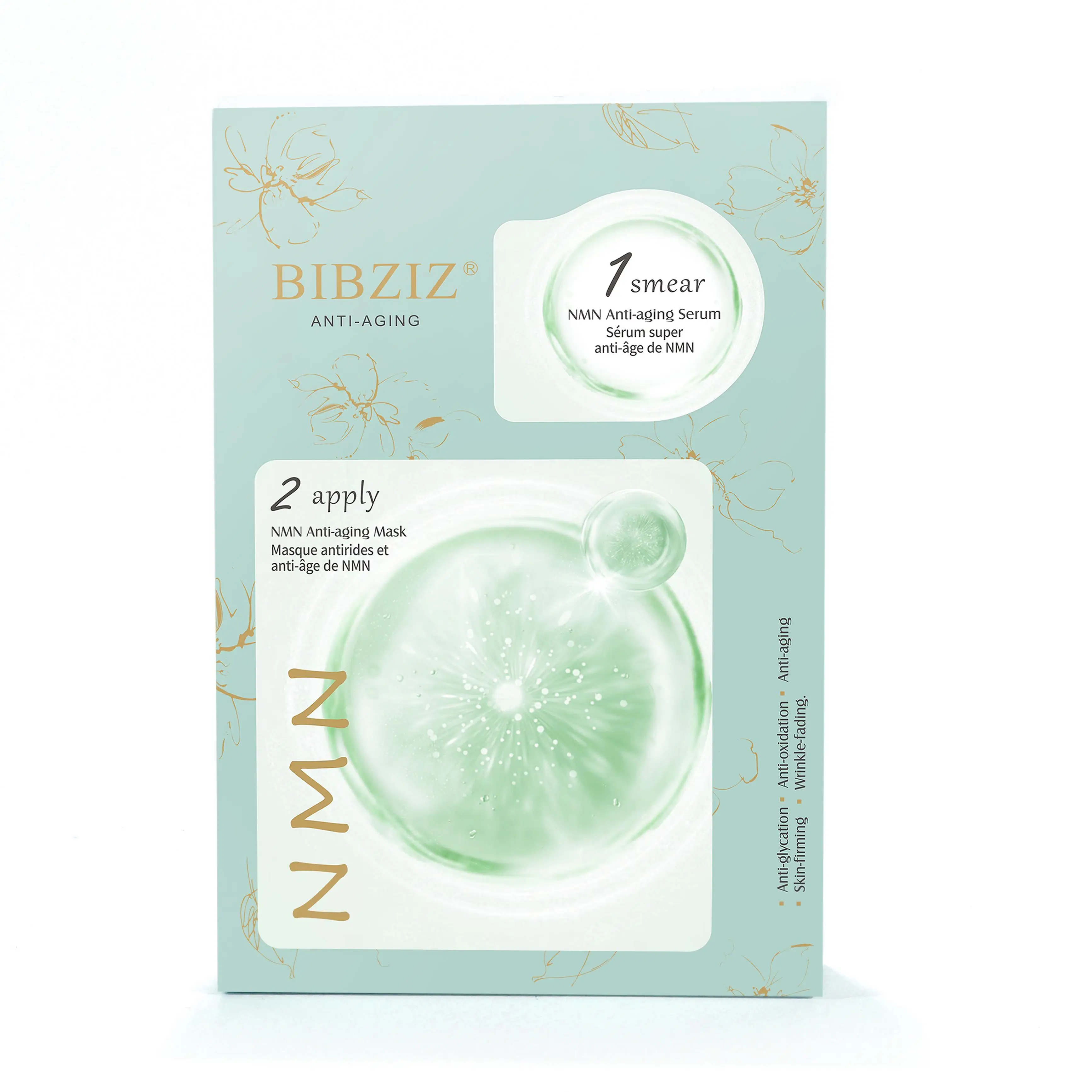 NMN Anti-aging Mask OEM Whitening plant extract sheet mask Hydrating facial mask for skin care