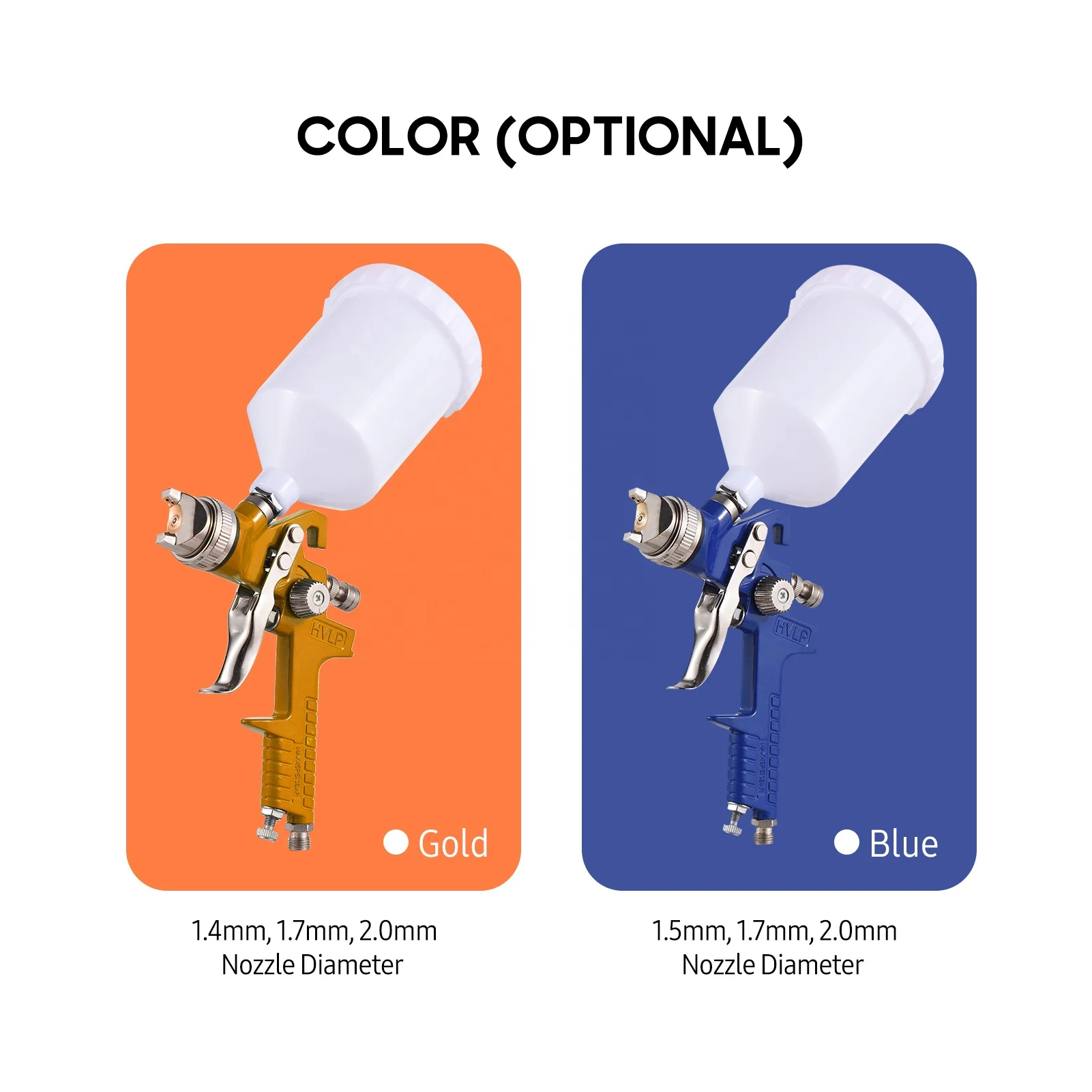 Hot HVLP Spray Gun Painting Gun Nozzle Spray Guns Gravity-Feed Airbrush Paint Spray Tool with 3pcs Nozzles for Car Furniture