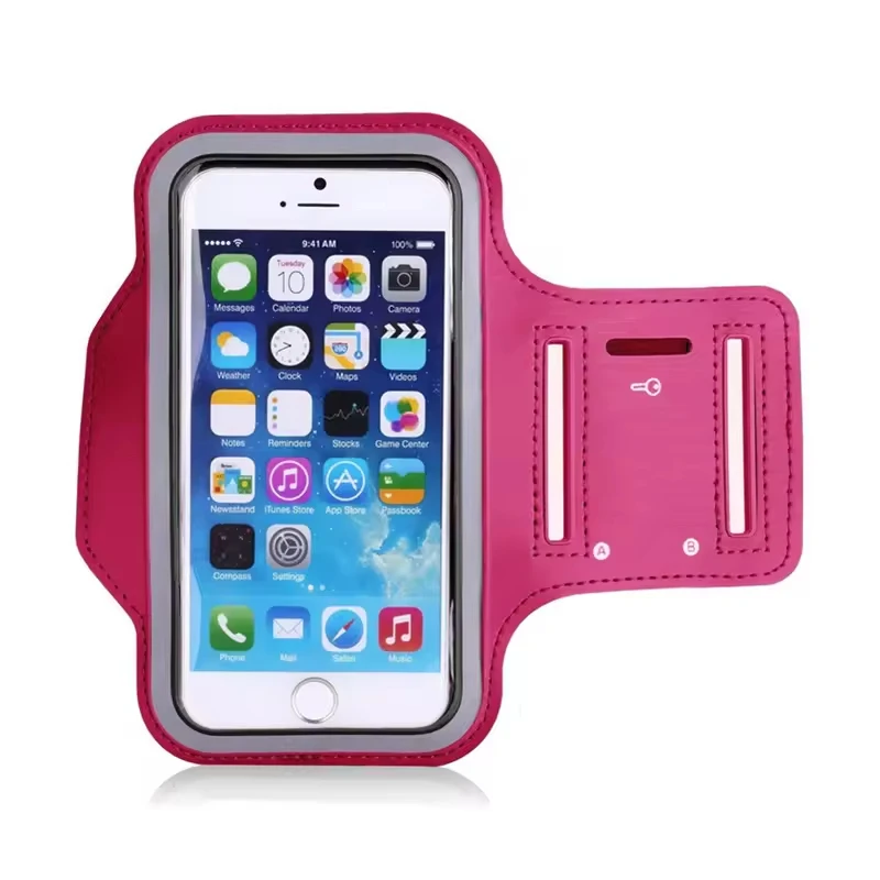 Adjustable Strap Key Pocket Water Resistant Cell Phone Armband Case Running Phones Holder