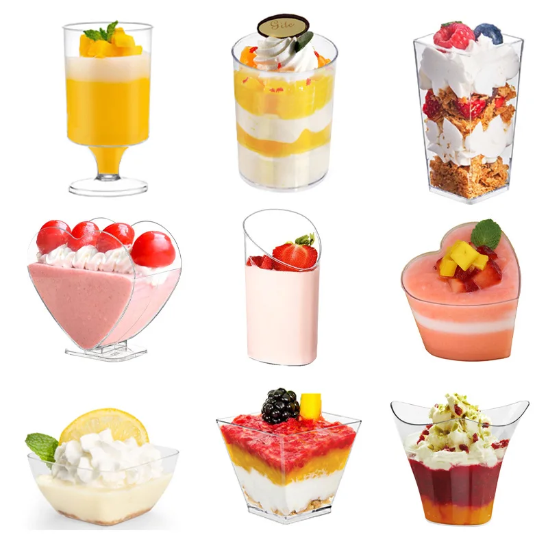 Mini dessert cup Mousse cake cups puddings jelly ice cream disposable plastic cups