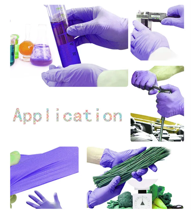 China Manufacture Disposable Blue Nitrile Glove Clinics Pure High Quality Powder Free 4g Nitrile Gloves