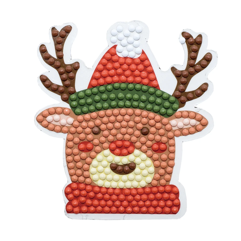 
DIY 5D Diamond Painting By Number Sticker Magnet With Tools and Accessories Kits Christmas For Kids Arts and Crafts 