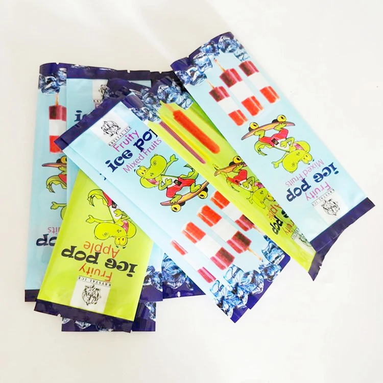 Custom printed ice popsicle packaging bags frozen ice cream pop ice cube bag food packaging bag