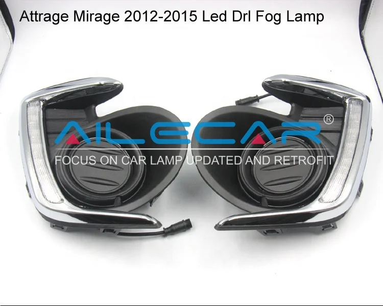 AILECAR Dual color Led DRL Fog Lamp Attrage Mirage G4 2012-2015