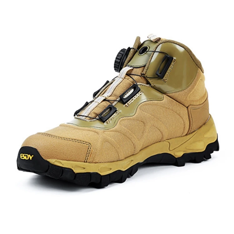 
Quick Respone Shoelace Men Army Tactical Outdoor Sports Camping waterproof Hiking Work Combat German Military Boot Desert Shose 