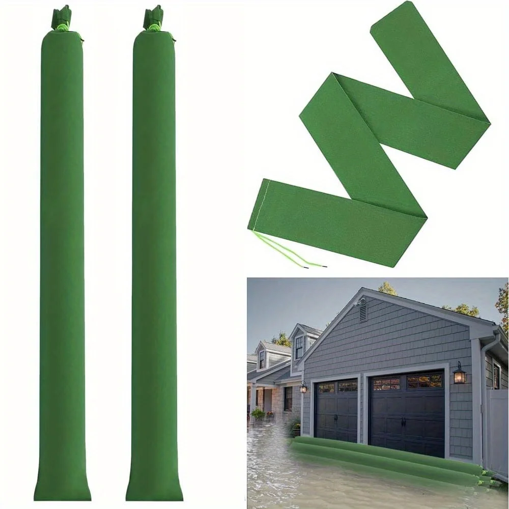 Reusable Water Barrier Door Window Flood Control Home Garage Protection Canvas Sandbags with Binding Elastic Band