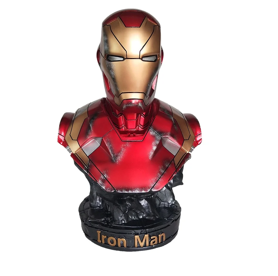 Hot Sale In Store Iron Man Figurine Resin Bust Statue For Home Decoration