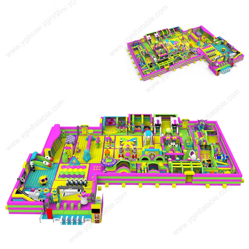 Y&G OEM inflables Amusement theme Park Durable and non deformable big inflatable park inflatable sports theme park