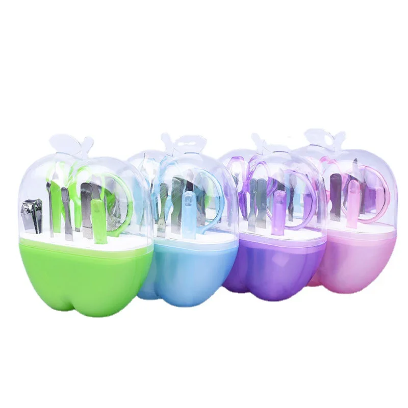 Cheap Multi Color 8 pcs Beauty Manicure Tools Nail Clipper Cutter Kit Grooming Pedicure Set