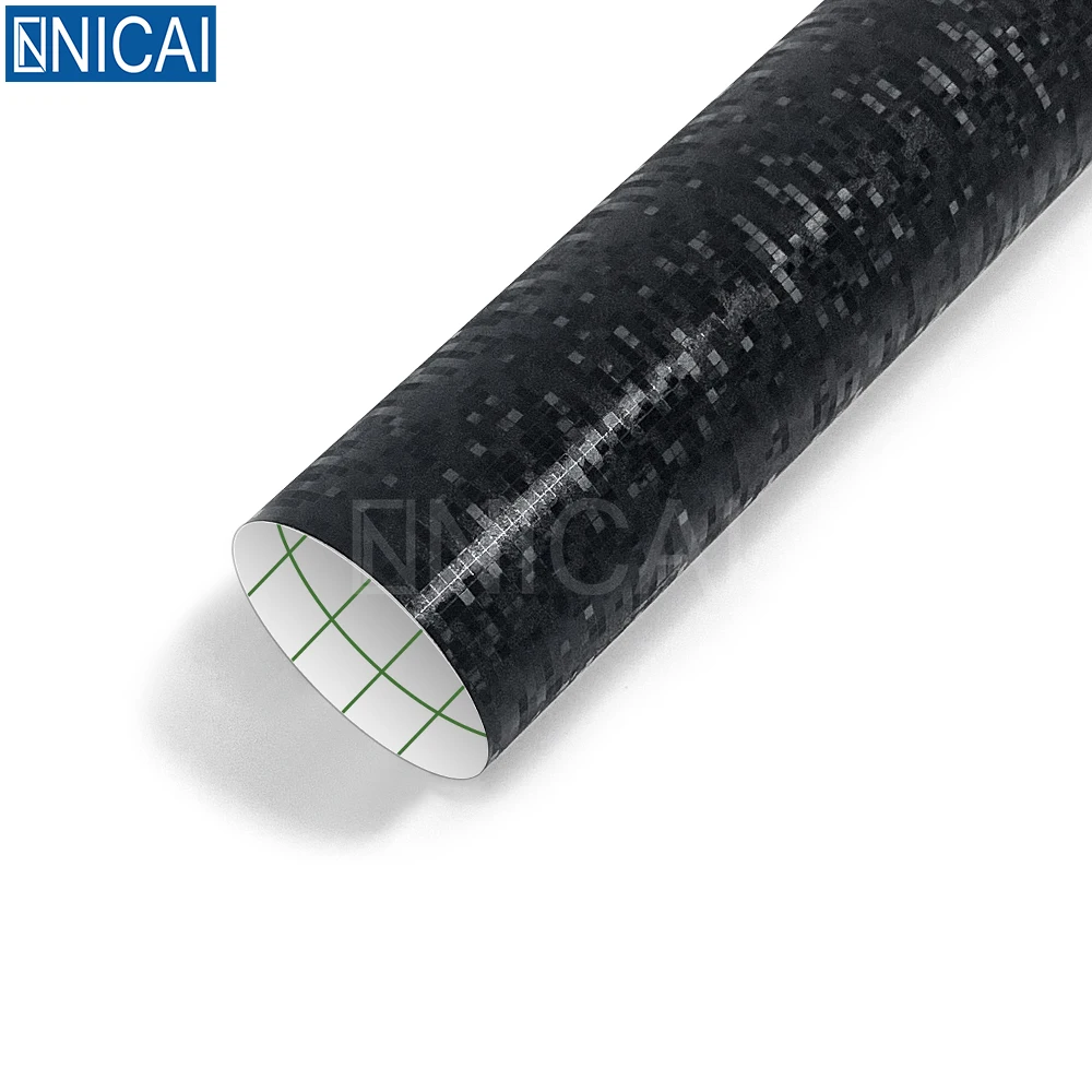 Didaix Industry 3D KJ6303 Gold Armour Mosaic 1.52*30M Car Wrap Vinyl Roll  Carbon Fiber Sticker  Car Vinyl