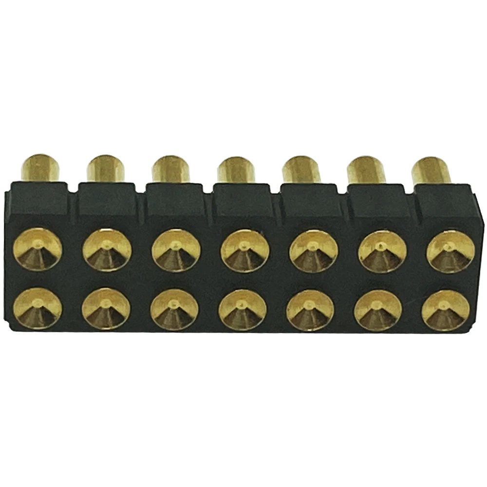 Contact Surface is concave SMT Type 14P 2.54mm Pogo Pin Connector