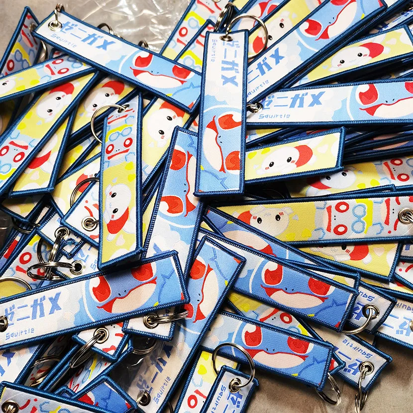 Personalized Custom Fabric Embroidery custom embroidered patch keychain embroidered keychain/key tag/keyring ALPHA JET