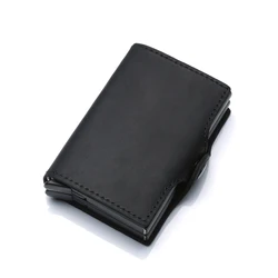 Free Shipping New Automatic Pop-up  Carbon Fiber  Travel  Card Protector Wallet