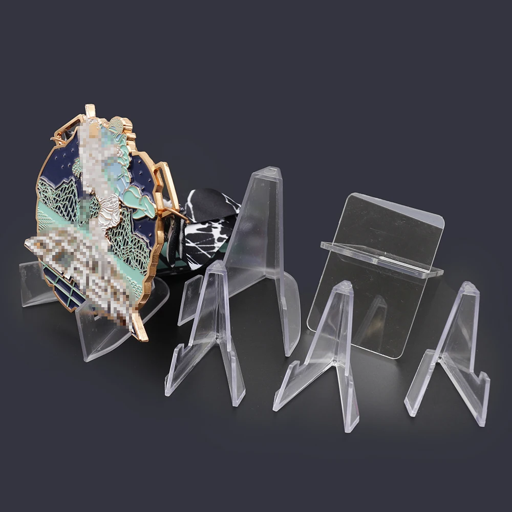 Wholesale souvenir transparent plastic clear acrylic mini challenge coin rack for silver coin case plastic holder display racks