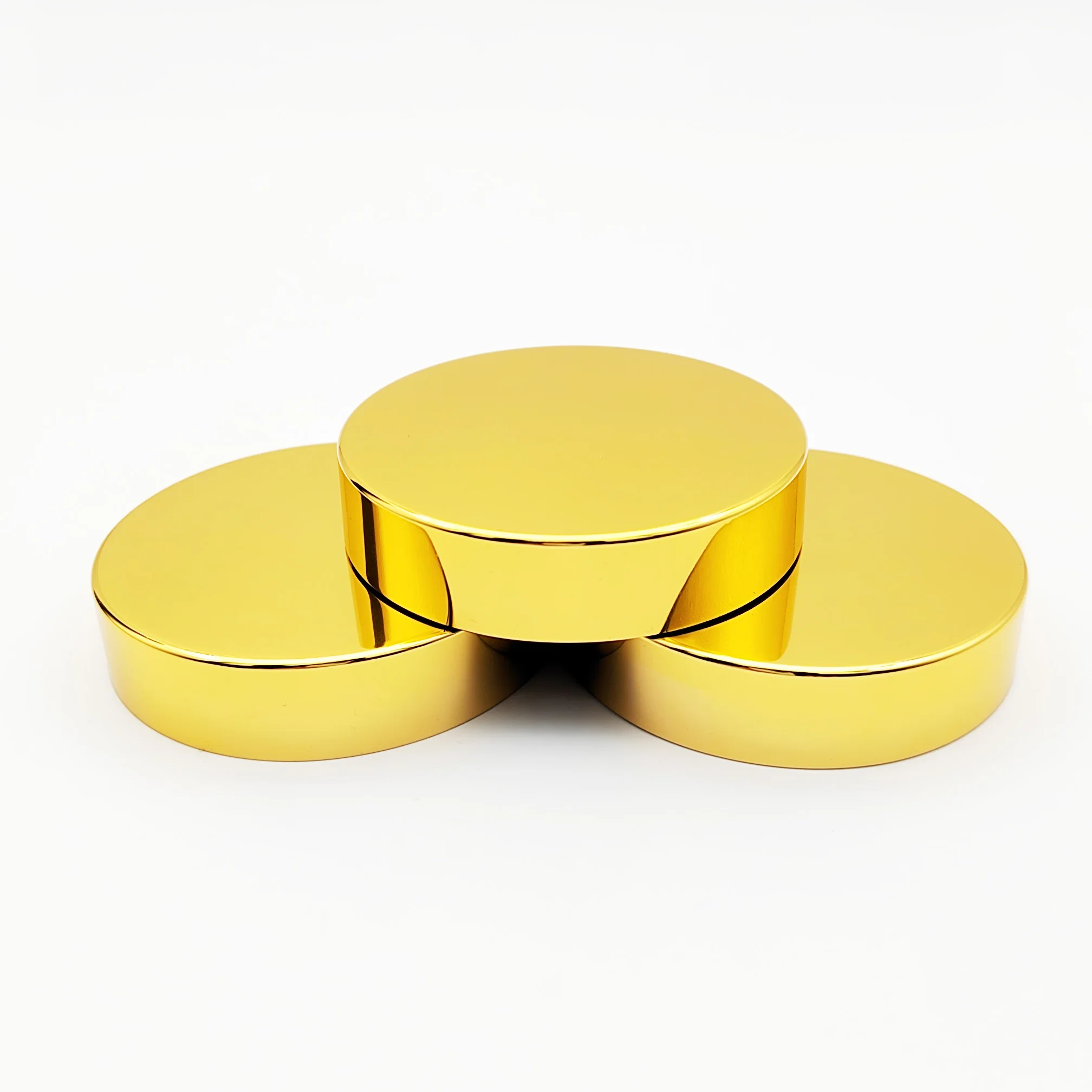 Gold aluminum with 47 mm 56 mm 68 mm 83 mm 89 mm  plastic lid   plastic bottle cap