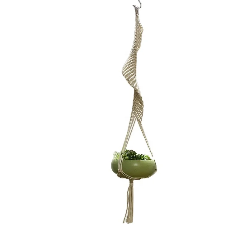 Tightly knitted with high quality material macrame plant hanger cotton Rope Wall Hangings for plant pot