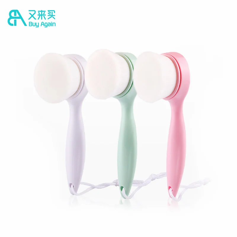 Wholesale custom logo fiber manual face wash brush cleanser facial cleansing face cleaning brush