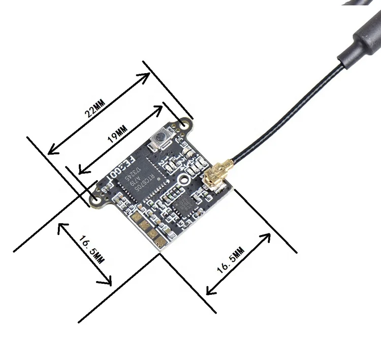 FE200T 5.8G 40CH 25mW 100mW 200mW OSD Adjustable AV 4.5-5.2V IPEX Transmitter for Flight Controller