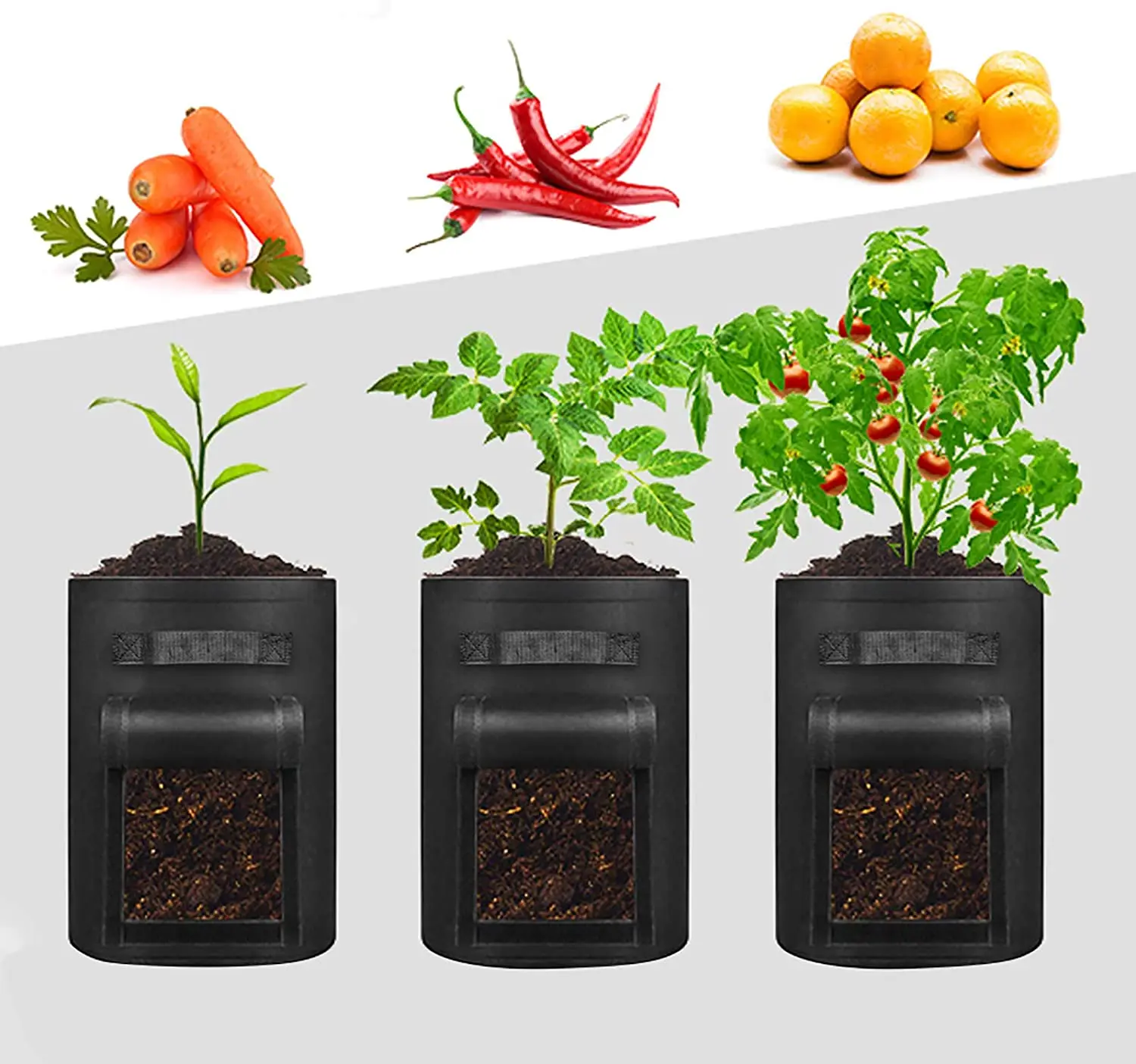 15 Gallon Non Woven Fabric Planter Vegetable Cocopeat Shiitake Mushroom Grow Bags Grow Bags For Plants