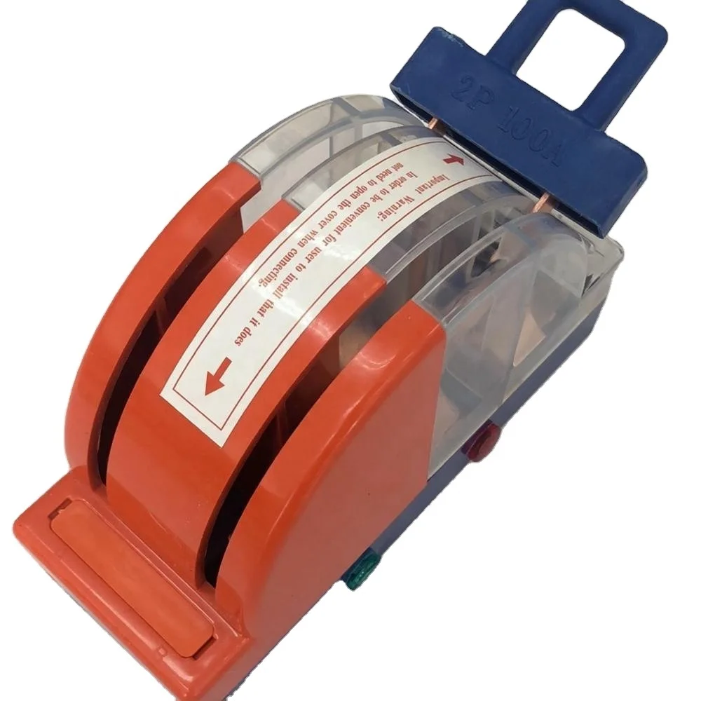 Профессиональное изготовление 2P100A оранжевый ручной переключатель ножа с железным двойным броском