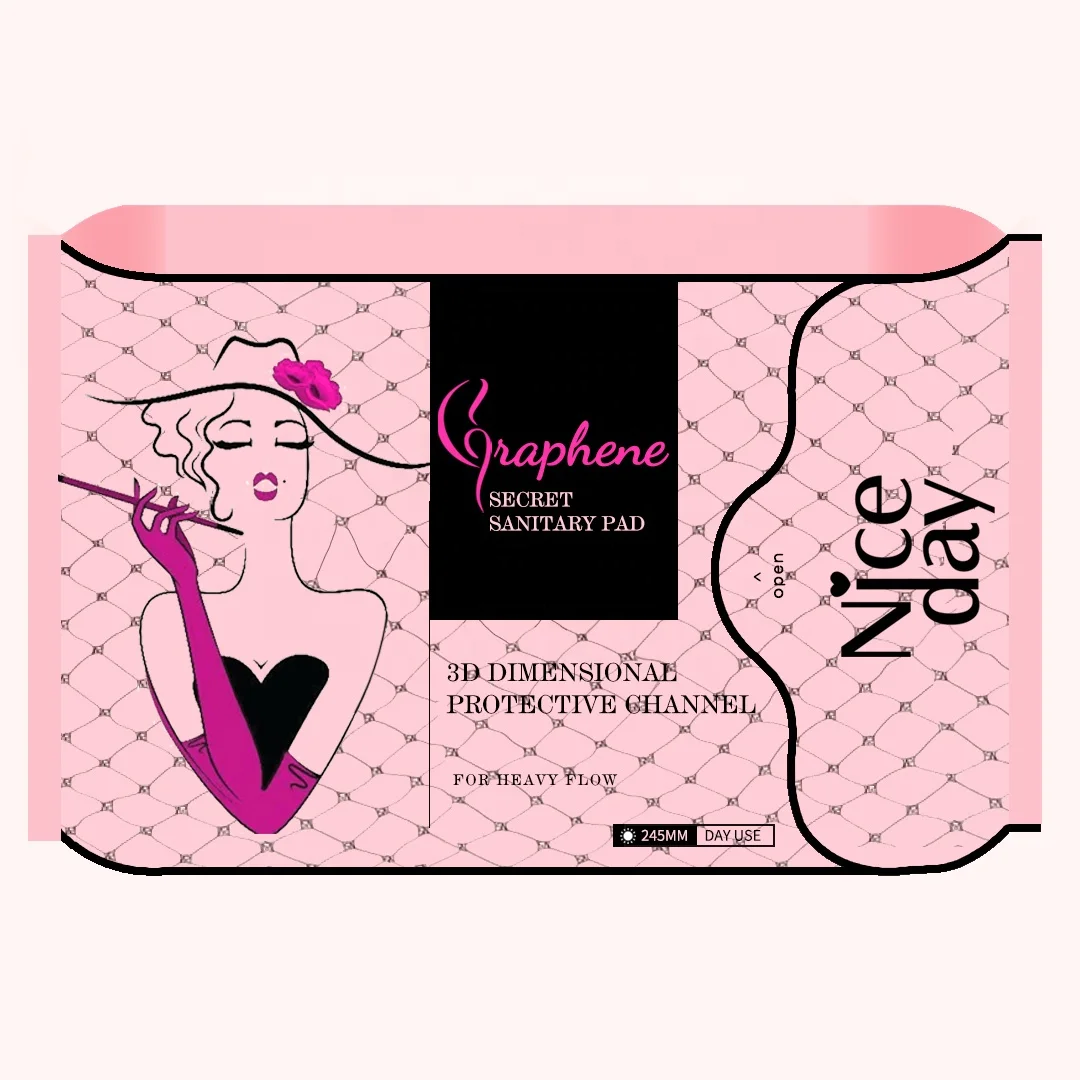 Russia soft non-woven disposable graphene sanitary napkins  Ultra Thin lady pads Skin Friendly Menstrual Feminine Hygiene Period