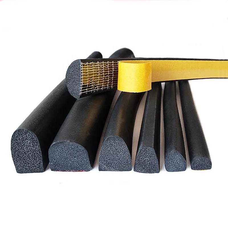 soundproof heating self adhesive epdm foam half round rubber for Electrical cabinets Auto Trims edge sealing strip