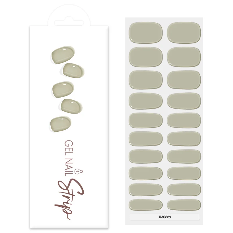 Factory Wholesale Gel Nail Stickers Semi-cured Polish Nail Art Wraps Beauty Manicure