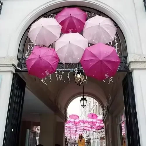 YB Classic Straight Umbrella Colorful Hanging Decorative Design for Parties Sky Project