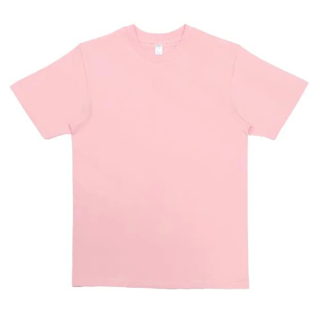 Custom China 100% Cotton Plain Pink T Shirts for Mens Womens