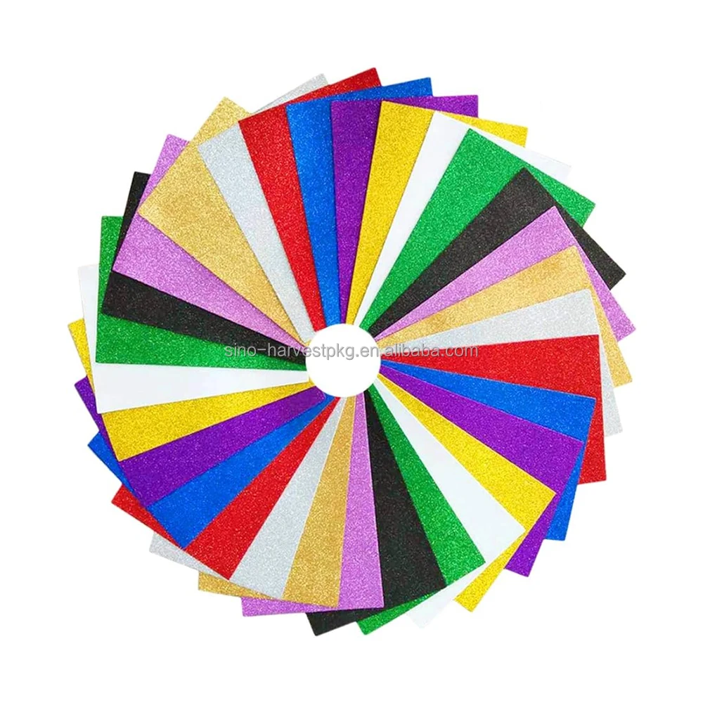 Wholesale High Quality  Self Adhesive 1mm  2mm  Glitter Eva Foam Sheet Kids Diy Handcraft  Foam Paper