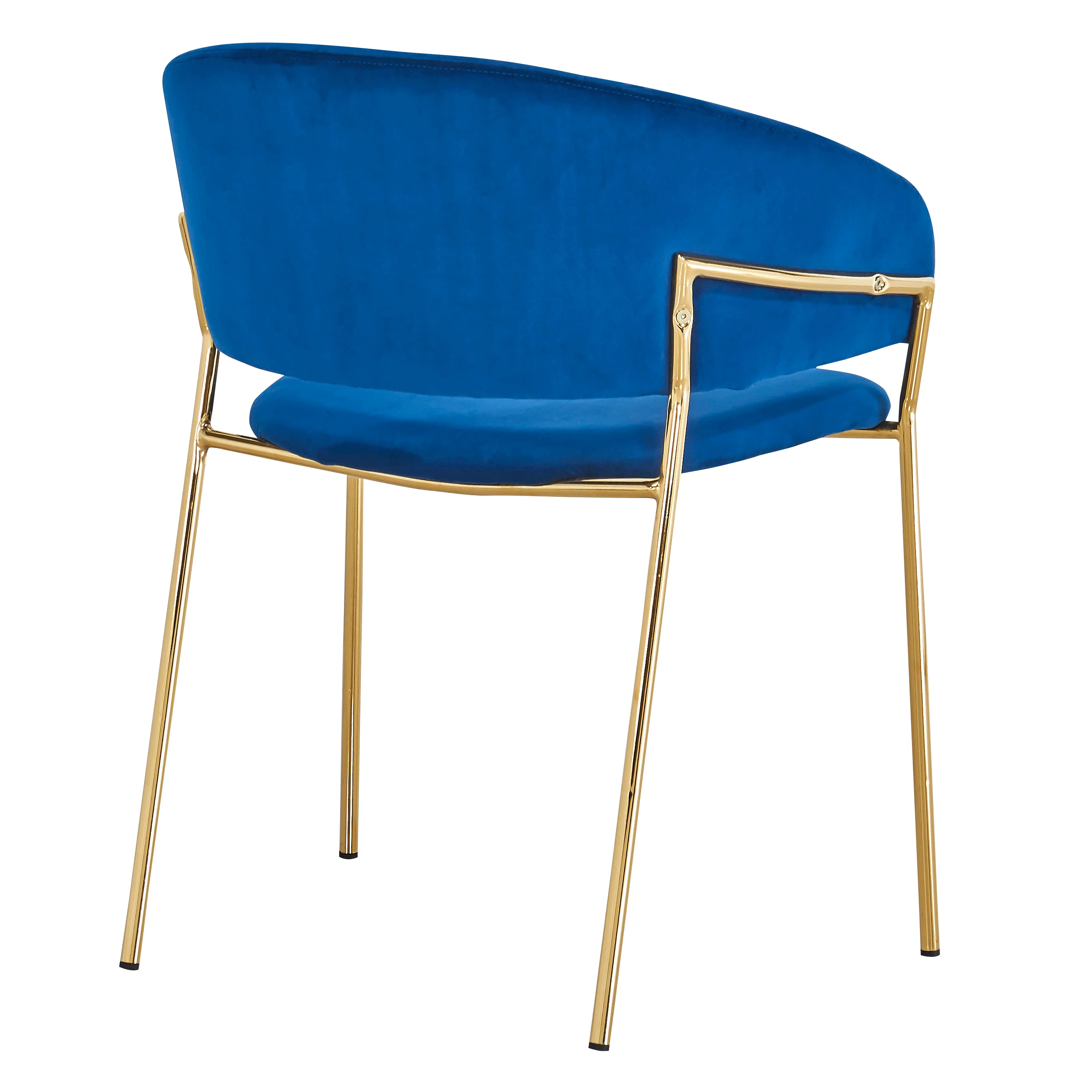 home furniture velvet dining chair arm chair with metal frame round back