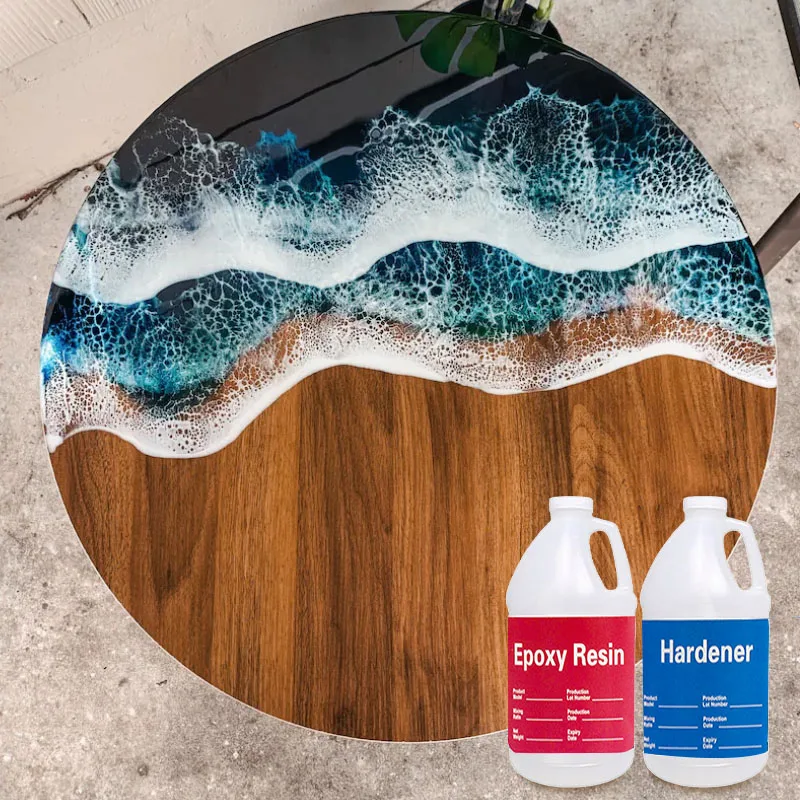 2 Gallon Crystal Clear Epoxy Resin Bulk Art Resin for Craft Tumblers Tabletop Molds Pigment River Tables