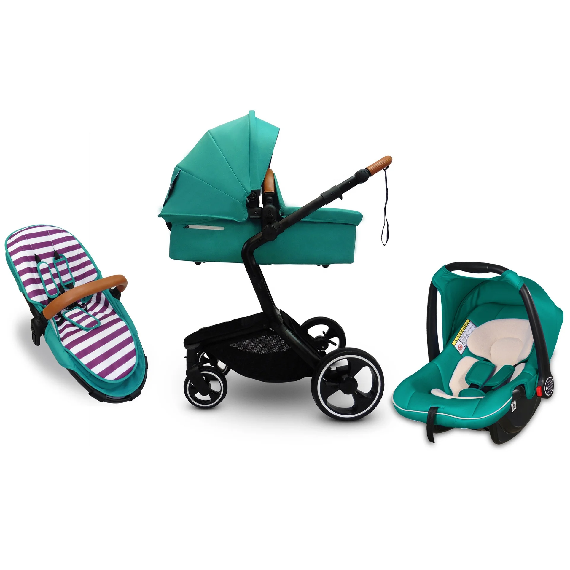 fashion alum tube 600D oxford baby carriage baby buggy 3 in 1 baby stroller with EN1888  ASTM F833