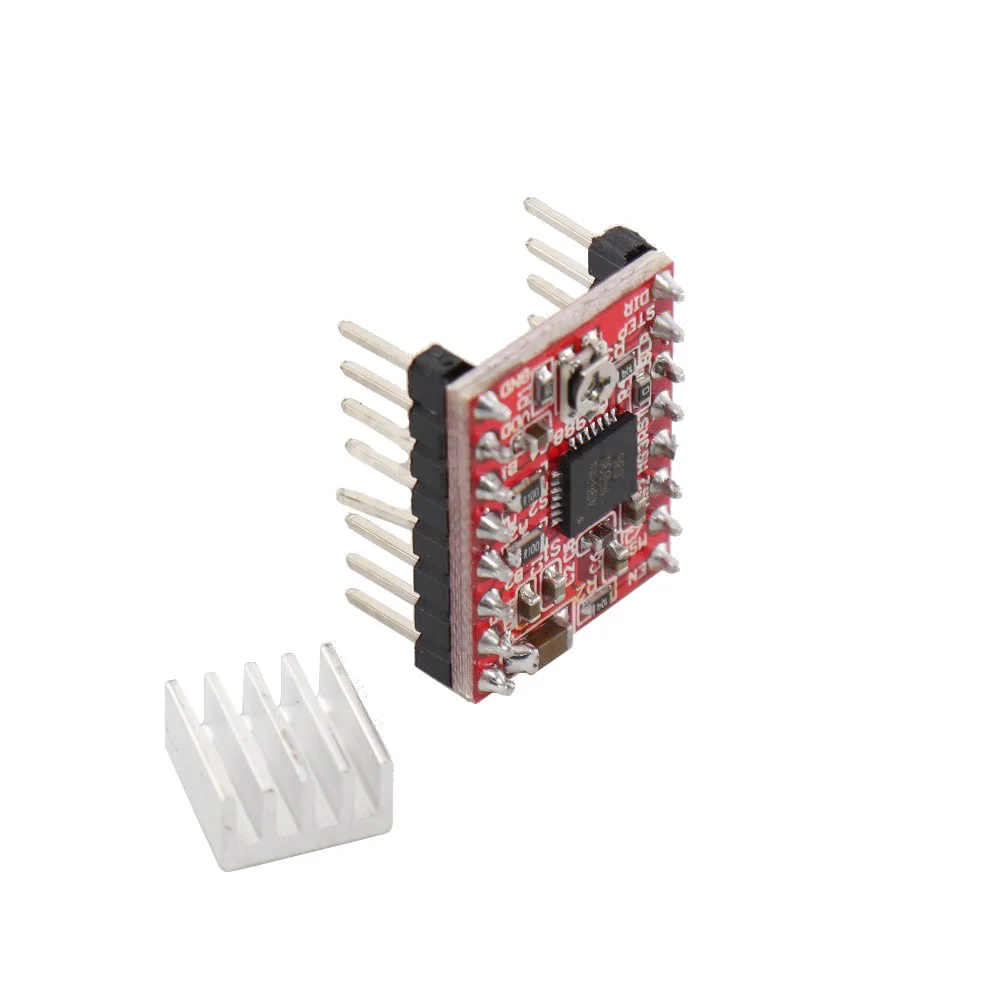 HanBuild   Stepping motor Reprap Stepper Driver A4988 Stapper motor Driver Module met Heatsink for 3D printer
