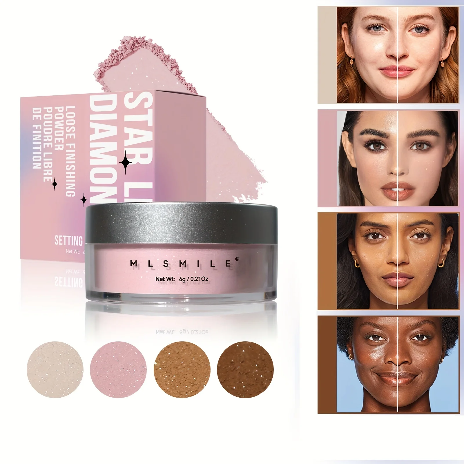 Оптовая продажа, легкая водонепроницаемая Водонепроницаемая полупрозрачная рассыпчатая пудра