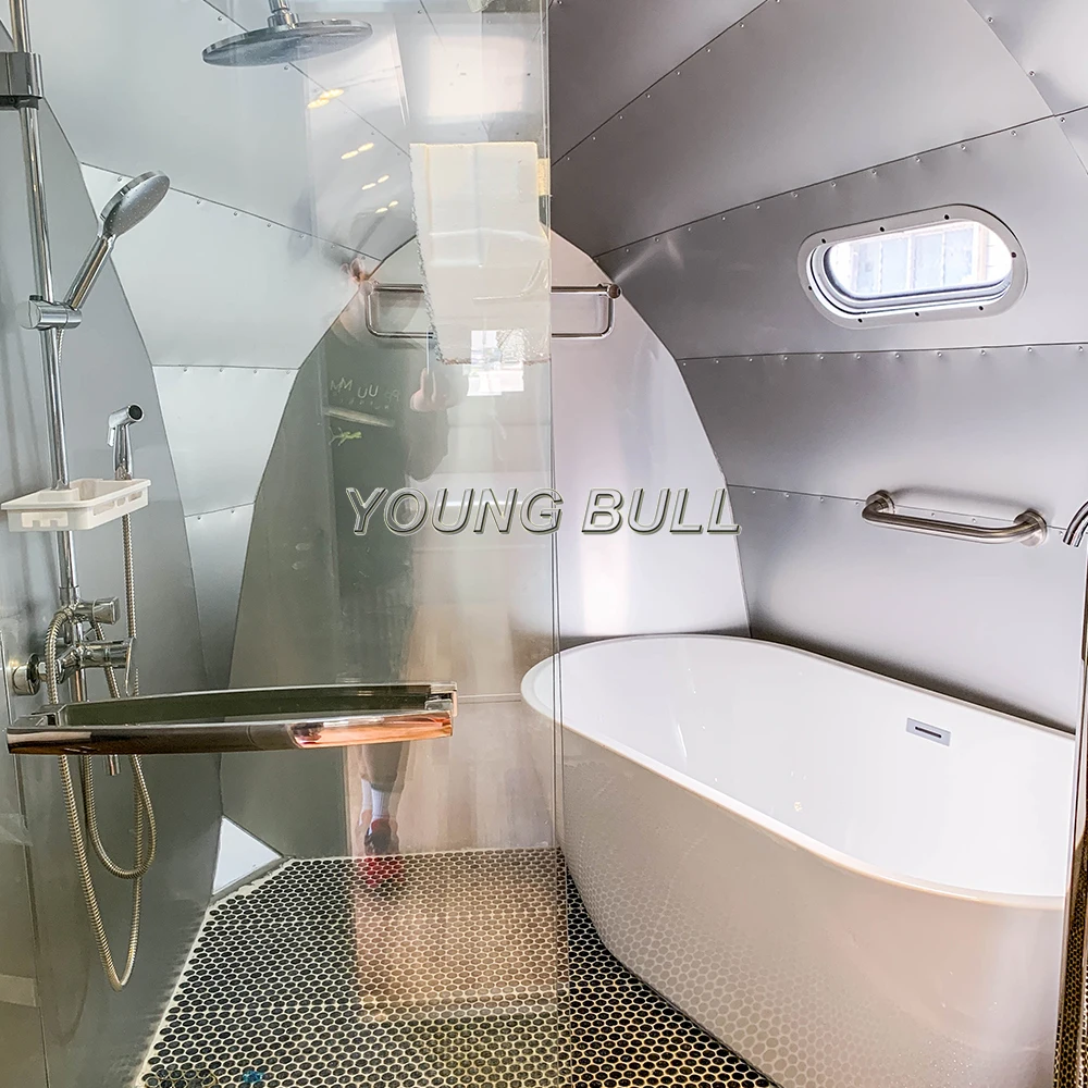 Youngbull Bowlus Popular vintage camper caravan travel trailer Custom Size Camping Caravan Motorhome Mobile