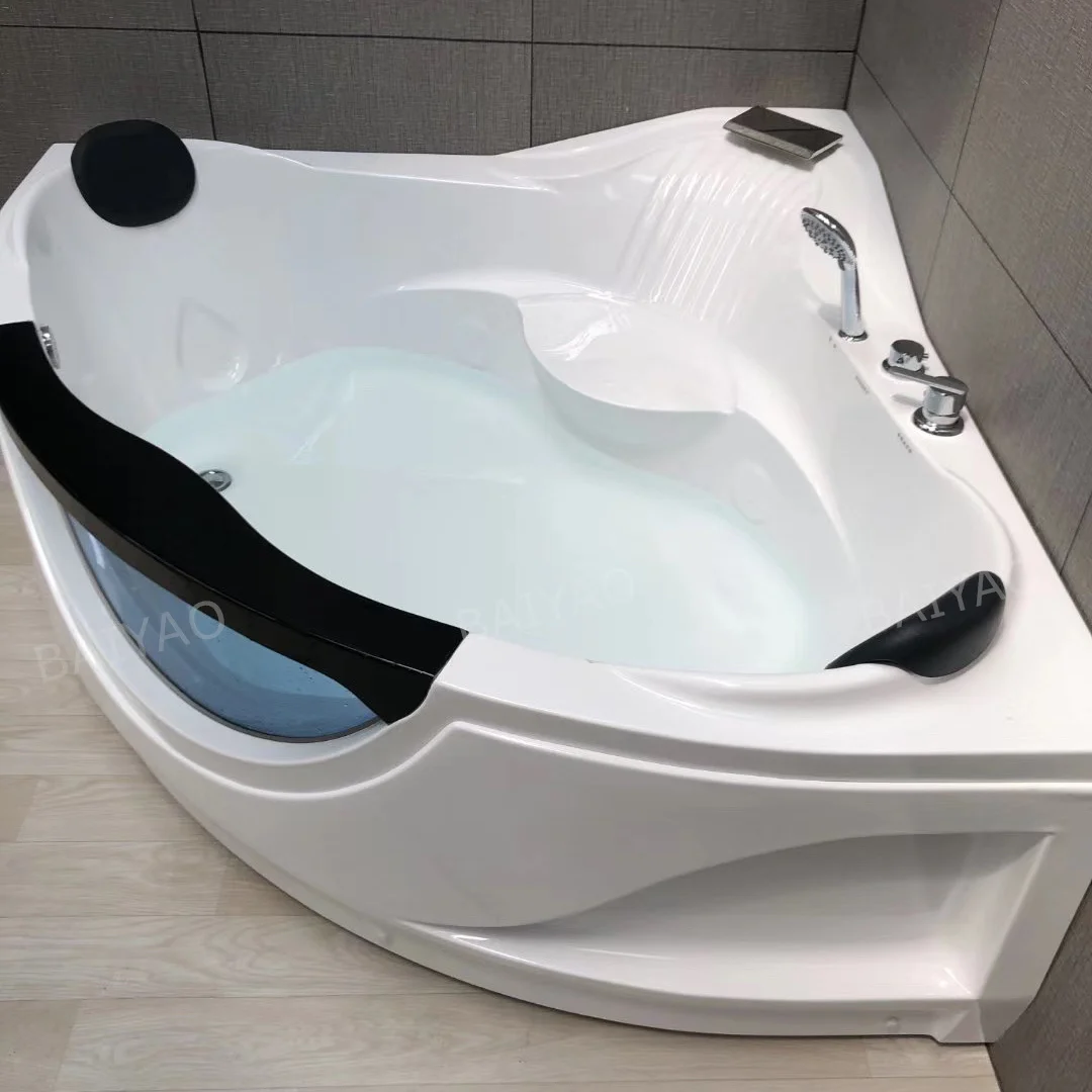 Ultimate Sale 2 Persons Whirlpool Massage Bathtub Indoor Acrylic Corner Jaccuzie Water Bath Spa