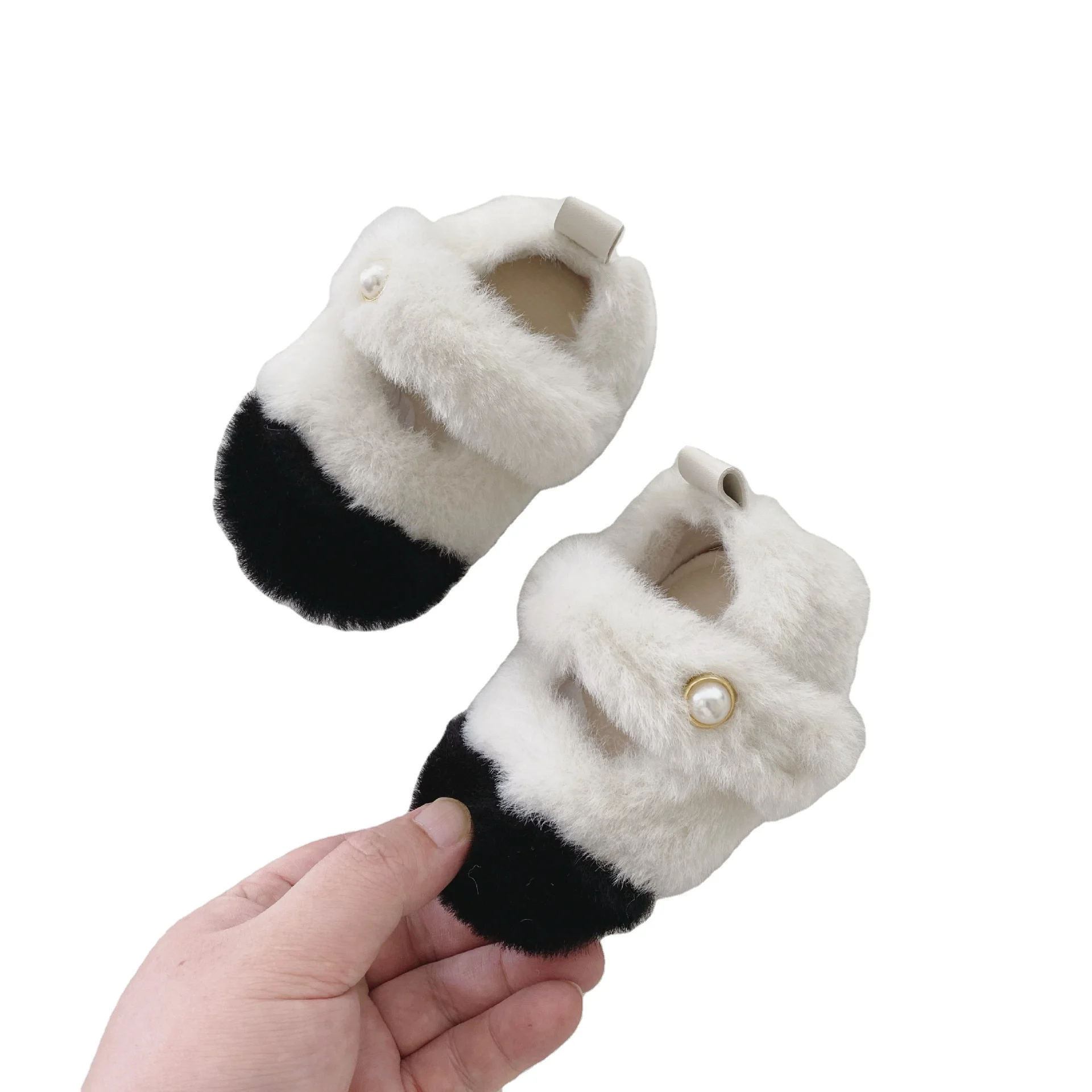 Infant winter 0-2 years old small fragrant warm woolen shoes with non slip soft soles