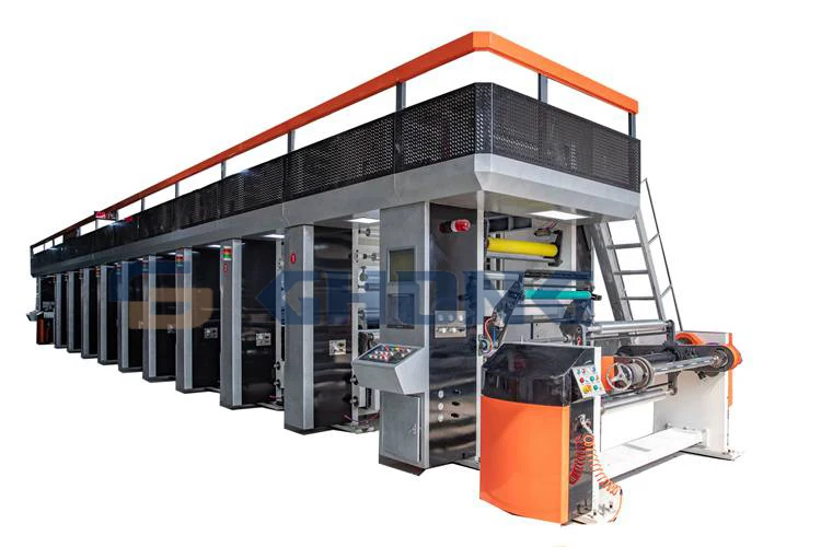 4 colors heat transfer label news paper bopp film rotogravure printing machine price