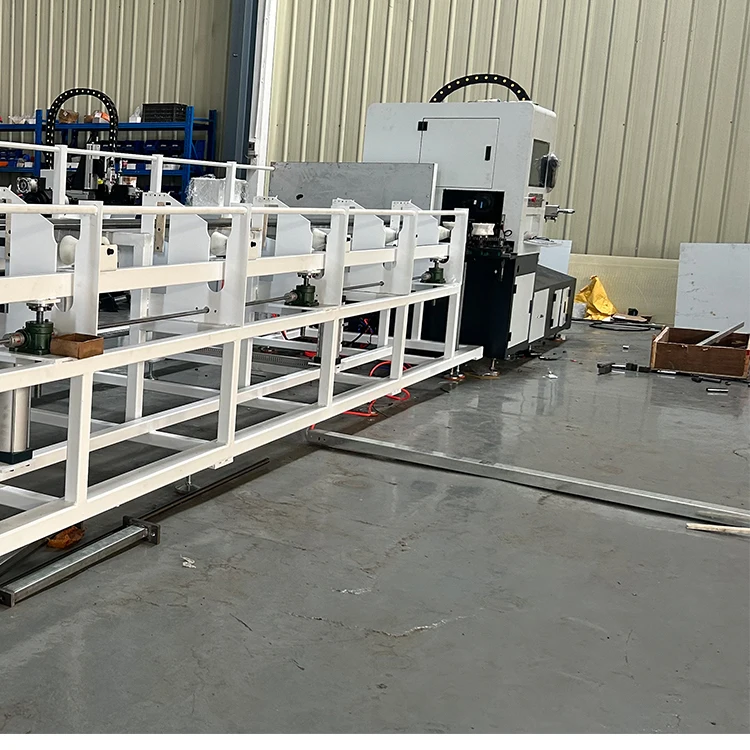 Automatic Fiber Stainless steel Copper Tube Laser Cutting Machine For Metal Copper Pipe Tube