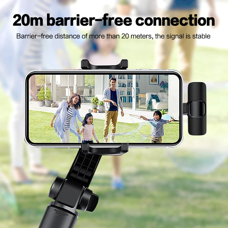 K9 New Live Noise Cancelling Wireless Clip Recording 2.4Ghz Microphone Bee Lavalier Microphone for Smartphone USB Type-c