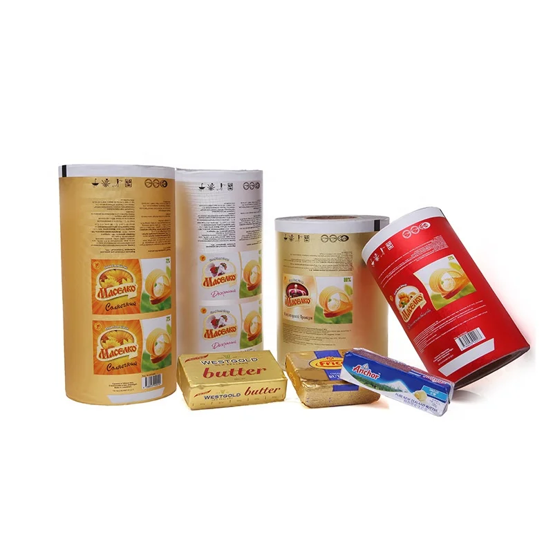 Rice Butter Wrapping Food Wrap Aluminum Foil Roll Food Grade Printed Aluminum Foil Laminated Paper
