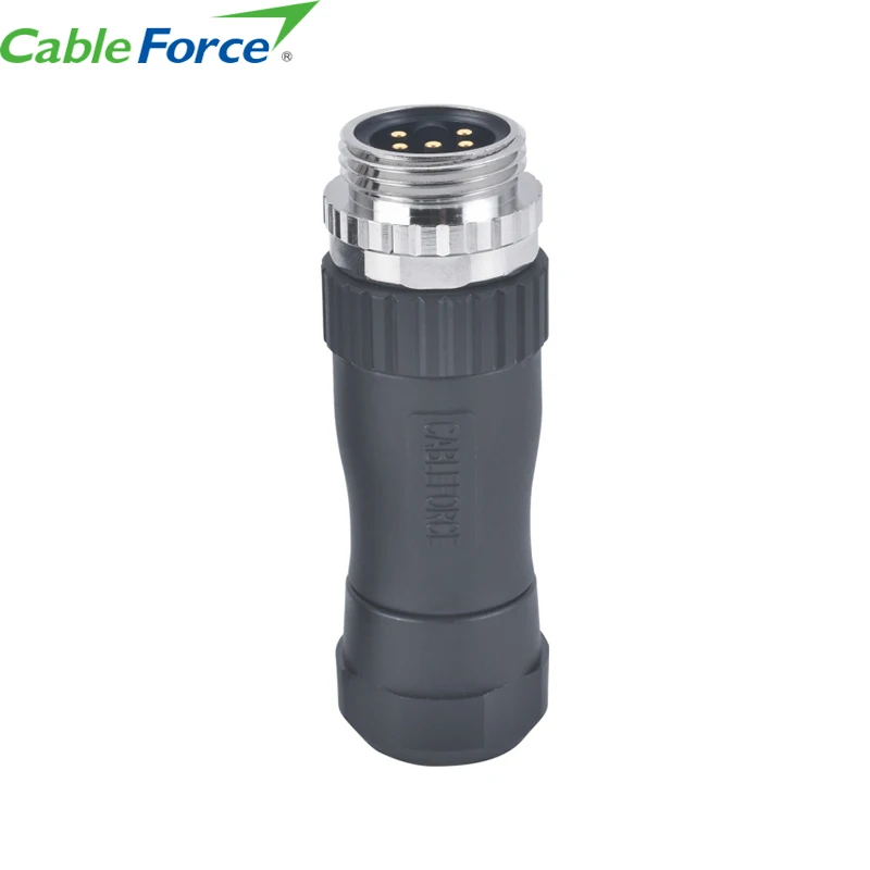 7/8 inch Mini change Field Wireable A Code Female 5 Pin Brass Screw Termination Waterproof Sensor Assembly Connector